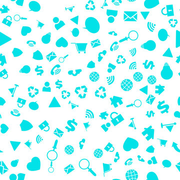 Computer Web Icons. Seamless vector EPS 10 Pattern