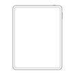 © lembergvector - Outline line style of new version vector tablet computer isolated.