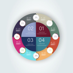Aufkleber - infographic template or template. infographics circle graph. business infographics.