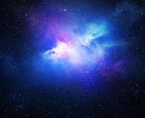 Wall Mural - universe filled with stars, nebula and galaxy