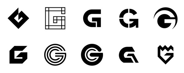 Fototapete - Set of letter G logo Set of letter G logo. Icon design. Template elements - Collection of vector sign