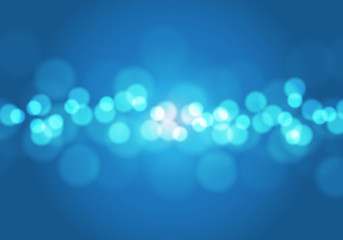 Abstract blue light bokeh blur background vector illustration.