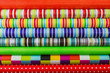 Colorful rolled paper for wrapping gifts. Colorful background