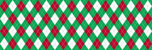 Red And Green Argyle Banner