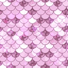 Abstract Pink Scales Seamless Background With Bokeh And Glitter
