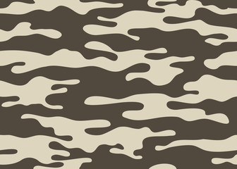 Wall Mural - Print texture military camouflage repeats seamless army gray hunting
