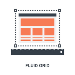 Fluid Grid icon concept