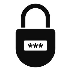 Poster - Pin code padlock icon. Simple illustration of pin code padlock vector icon for web design isolated on white background