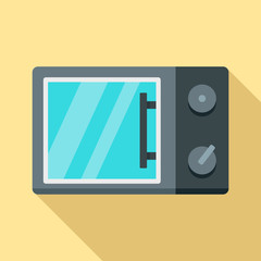 Poster - Microwave icon. Flat illustration of microwave vector icon for web design