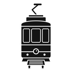 Canvas Print - city tramcar icon. simple illustration of city tramcar vector icon for web design isolated on white 