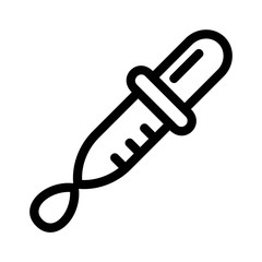 Poster - Drop pipette icon. Outline drop pipette vector icon for web design isolated on white background