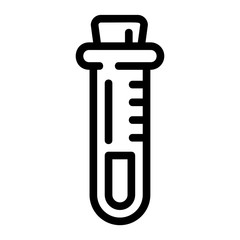 Poster - Test tube icon. Outline test tube vector icon for web design isolated on white background
