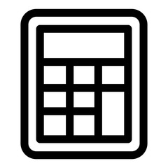 Poster - School calculator icon. Outline school calculator vector icon for web design isolated on white background