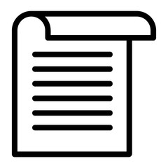 Poster - Office paper icon. Outline office paper vector icon for web design isolated on white background