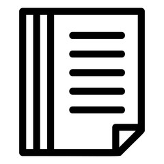 Poster - File folder icon. Outline file folder vector icon for web design isolated on white background