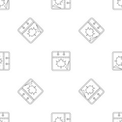 Poster - Autumn calendar pattern seamless vector repeat geometric for any web design