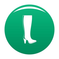 Poster - woman boots icon. simple illustration of woman boots vector icon for any any design green