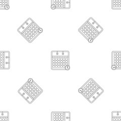 Poster - Deadline calendar pattern seamless vector repeat geometric for any web design