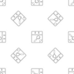 Poster - Calendar with magnifier pattern seamless vector repeat geometric for any web design