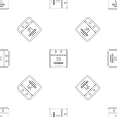 Poster - December calendar pattern seamless vector repeat geometric for any web design