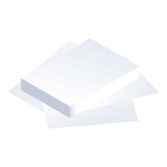 Poster - Paper stack icon. Isometric of paper stack vector icon for web design isolated on white background