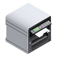 Poster - Office printer icon. Isometric of office printer vector icon for web design isolated on white background
