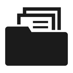 Poster - File folder icon. Simple illustration of file folder vector icon for web design isolated on white background