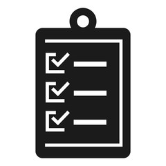 Poster - Checklist icon. Simple illustration of checklist vector icon for web design isolated on white background