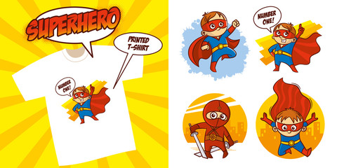 Wall Mural - Superhero character Superheroes Set Vector illustration design