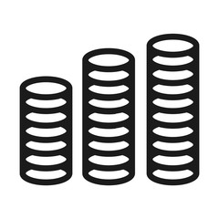 Poster - Coin stack money icon. Simple illustration of coin stack money vector icon for web design isolated on white background
