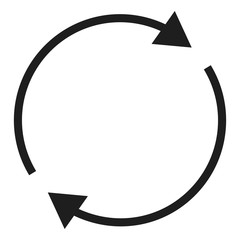 Poster - Round circle arrow icon. Simple illustration of round circle arrow vector icon for web design isolated on white background