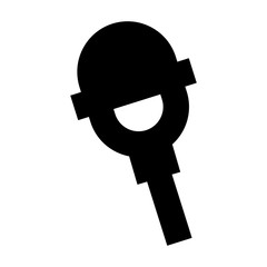 Poster - Microphone icon. Simple illustration of microphone vector icon for web design isolated on white background