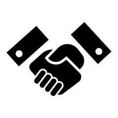 Poster - Handshake icon. Simple illustration of handshake vector icon for web design isolated on white background