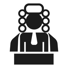 Poster - Judge man icon. Simple illustration of judge man vector icon for web design isolated on white background