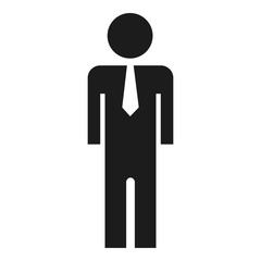 Poster - Businessman icon. Simple illustration of businessman vector icon for web design isolated on white background