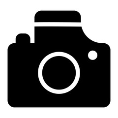 Poster - Camera icon. Simple illustration of camera vector icon for web design isolated on white background