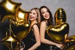 © opolja - Party Fun. Beautiful Girls Celebrating New Year. Portrait Of Gorgeous Smiling Young Women Enjoying Party Celebration, Having Fun Together. High Quality Image.