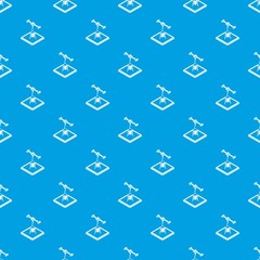 Poster - Rocket d printing pattern vector seamless blue repeat for any use