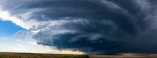 Woodrow, CO / United States - May 25, 2016: Panorama Of A Supercell Thunderstorm In The Great Plains That Later Produced A Tornado.