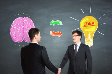 Aufkleber - Brainstorm, teamwork and achievement concept