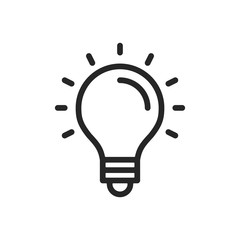 light bulb line icon. thin line design. vector icon