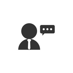 Aufkleber - leader, comment, speech, business icon. Element of business icon for mobile concept and web apps. Glyph leader, comment, speech, business icon can be used for web and mobile
