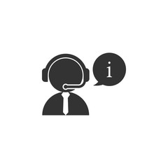Aufkleber - operator, info, info, business icon. Element of business icon for mobile concept and web apps. Glyph operator, info, info, business icon can be used for web and mobile