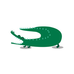 Canvas Print - Cute wiid crocodile cartoon illustration