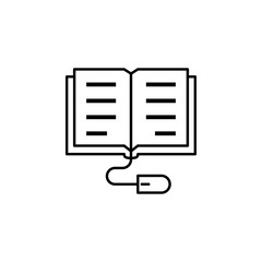 Poster - book, education, mouth icon. Element of education icon for mobile concept and web apps. Thin line book, education, mouth icon can be used for web and mobile