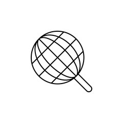 Poster - international, magnifier, search icon. Element of education icon for mobile concept and web apps. Thin line international, magnifier, search icon can be used for web and mobile