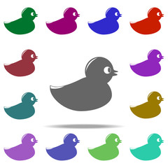 Poster - bath-house duckling icon. Elements of Bathroom in multi color style icons. Simple icon for websites, web design, mobile app, info graphics