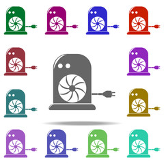 Poster - warm fan icon. Elements of Bathroom in multi color style icons. Simple icon for websites, web design, mobile app, info graphics