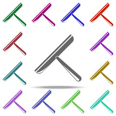 Poster - brush for cleaning windows icon. Elements of Cleaners in multi color style icons. Simple icon for websites, web design, mobile app, info graphics
