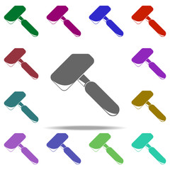Poster - a hammer icon. Elements of Construction tools in multi color style icons. Simple icon for websites, web design, mobile app, info graphics